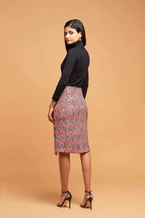 Tweed Pencil Skirt